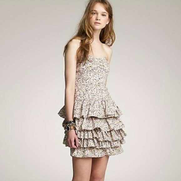 J. Crew Dresses & Skirts - J. Crew Daisy Floral Strapless Dress